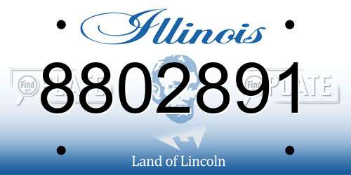 8802891 Illinois License Plate