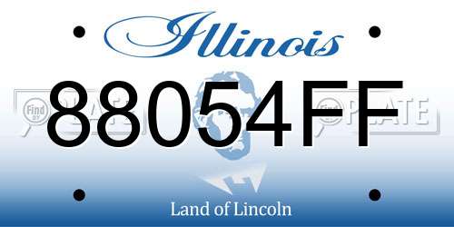 88054FF Illinois License Plate