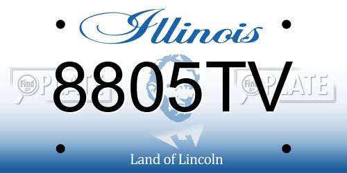 8805TV Illinois License Plate