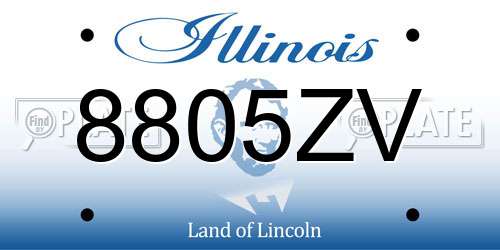 8805ZV Illinois License Plate