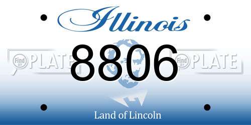 8806 Illinois License Plate