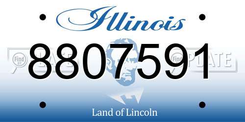 8807591 Illinois License Plate