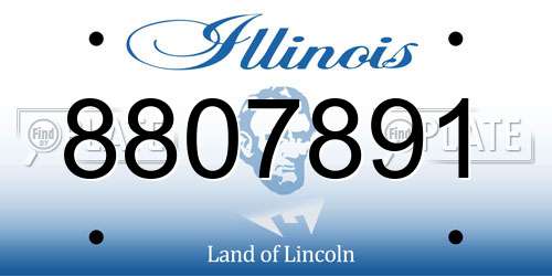 8807891 Illinois License Plate