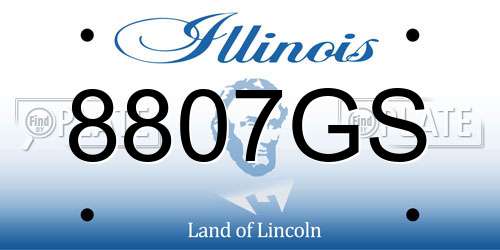 8807GS Illinois License Plate