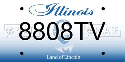 8808TV Illinois License Plate