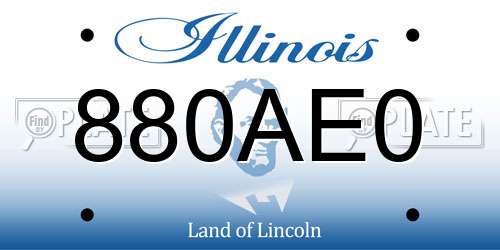 880AE0 Illinois License Plate