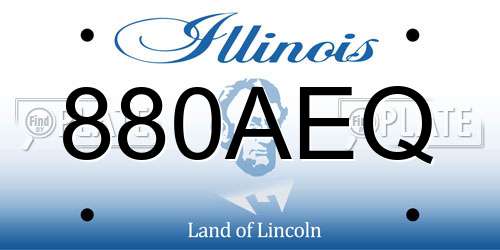 880AEQ Illinois License Plate