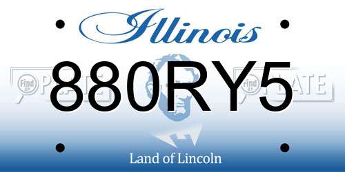 880RY5 Illinois License Plate