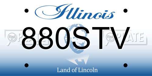 880STV Illinois License Plate