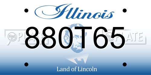880T65 Illinois License Plate