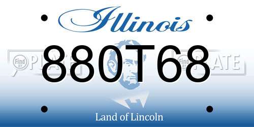 880T68 Illinois License Plate