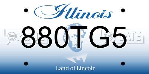 880TG5 Illinois License Plate