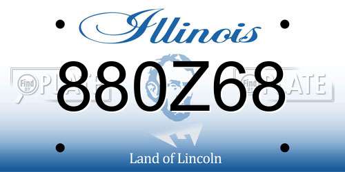880Z68 Illinois License Plate