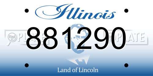 881290 Illinois License Plate