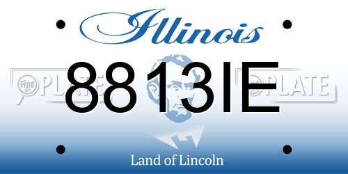 8813IE Illinois License Plate