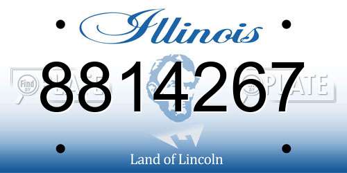 8814267 Illinois License Plate