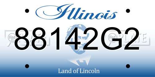 88142G2 Illinois License Plate