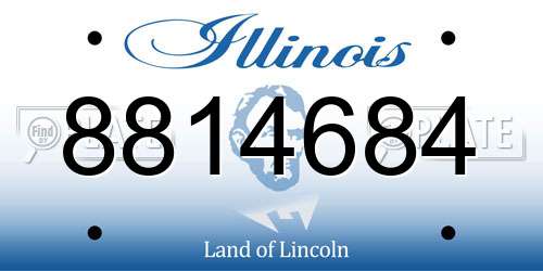8814684 Illinois License Plate