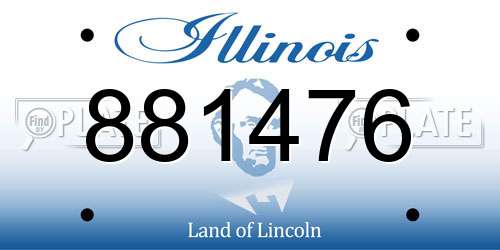 881476 Illinois License Plate