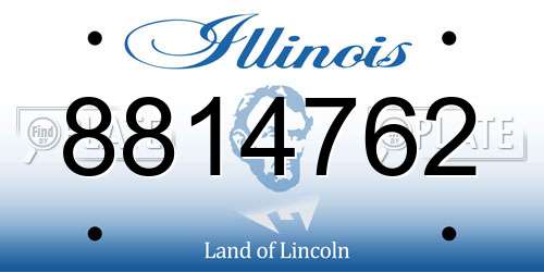8814762 Illinois License Plate
