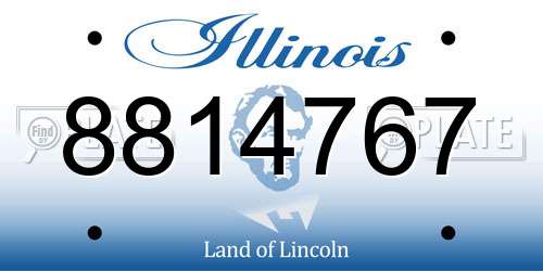 8814767 Illinois License Plate