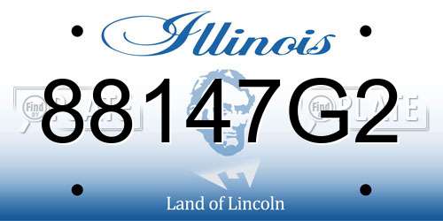 88147G2 Illinois License Plate