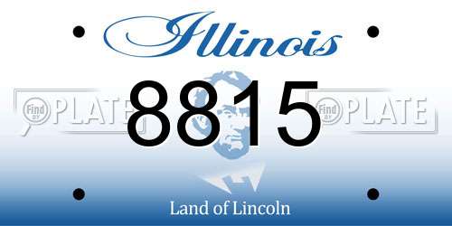 8815 Illinois License Plate