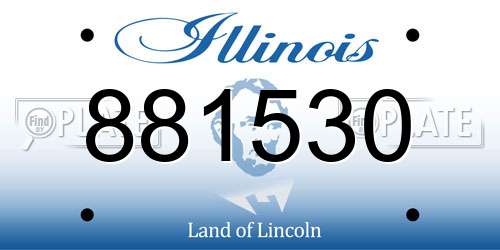881530 Illinois License Plate