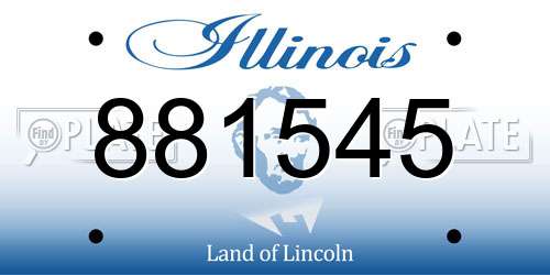 881545 Illinois License Plate