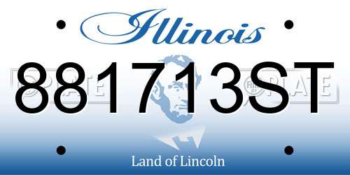 881713ST Illinois License Plate