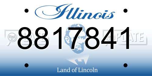 8817841 Illinois License Plate