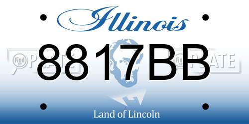 8817BB Illinois License Plate