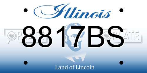 8817BS Illinois License Plate
