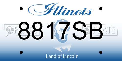 8817SB Illinois License Plate