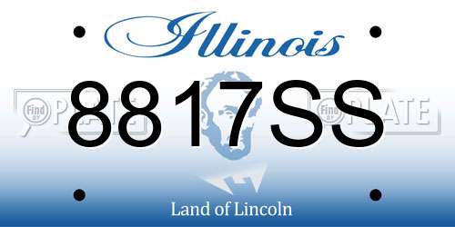 8817SS Illinois License Plate