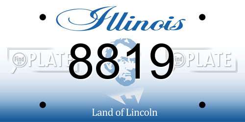 8819 Illinois License Plate