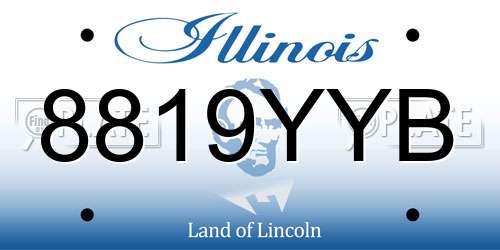 8819YYB Illinois License Plate