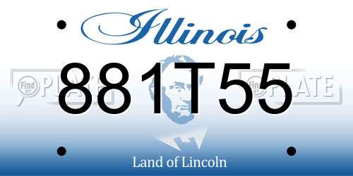 881T55 Illinois License Plate
