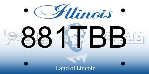 881TBB Illinois License Plate