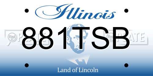 881TSB Illinois License Plate