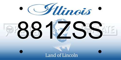 881ZSS Illinois License Plate