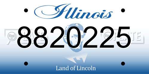 8820225 Illinois License Plate