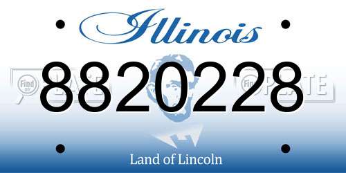 8820228 Illinois License Plate