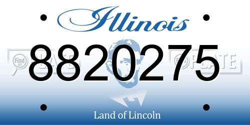 8820275 Illinois License Plate