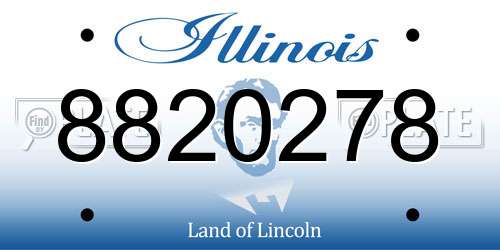 8820278 Illinois License Plate