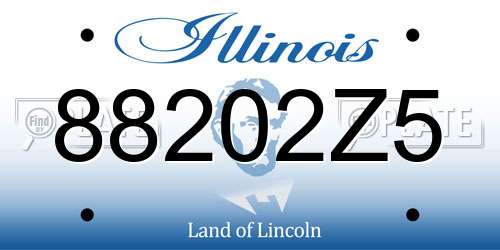 88202Z5 Illinois License Plate