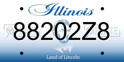 88202Z8 Illinois License Plate