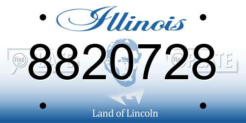 8820728 Illinois License Plate