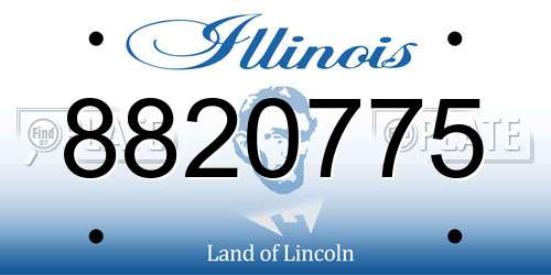 8820775 Illinois License Plate