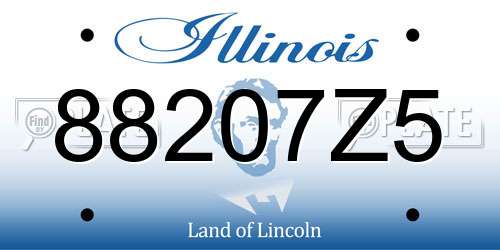 88207Z5 Illinois License Plate
